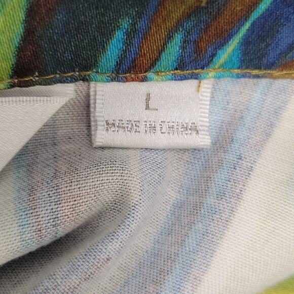 Draper's & Damon's Women's Multi Colored Lightweight Zip Front Jacket Size L - Picture 8 of 10